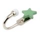 Green Star Crackle Ceramic Hook